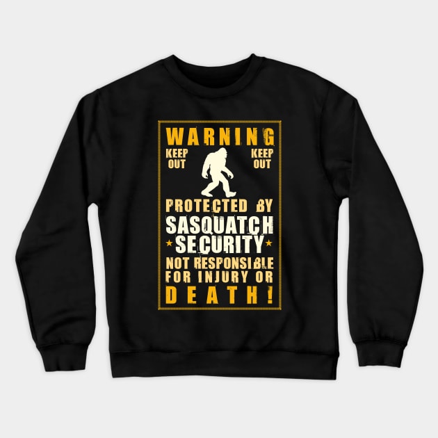 Sasquatch Security Bigfoot Crewneck Sweatshirt by Tesszero